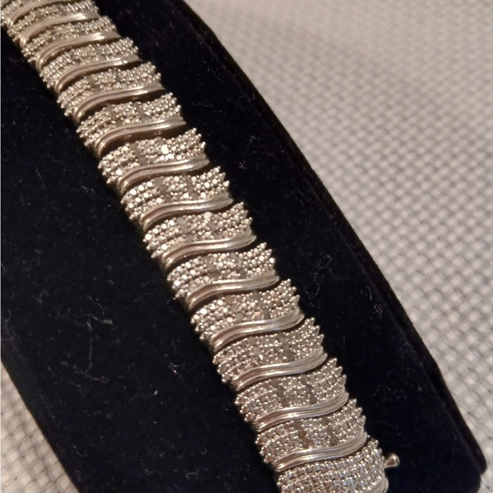 2 cttw Diamond Silver Bracelet